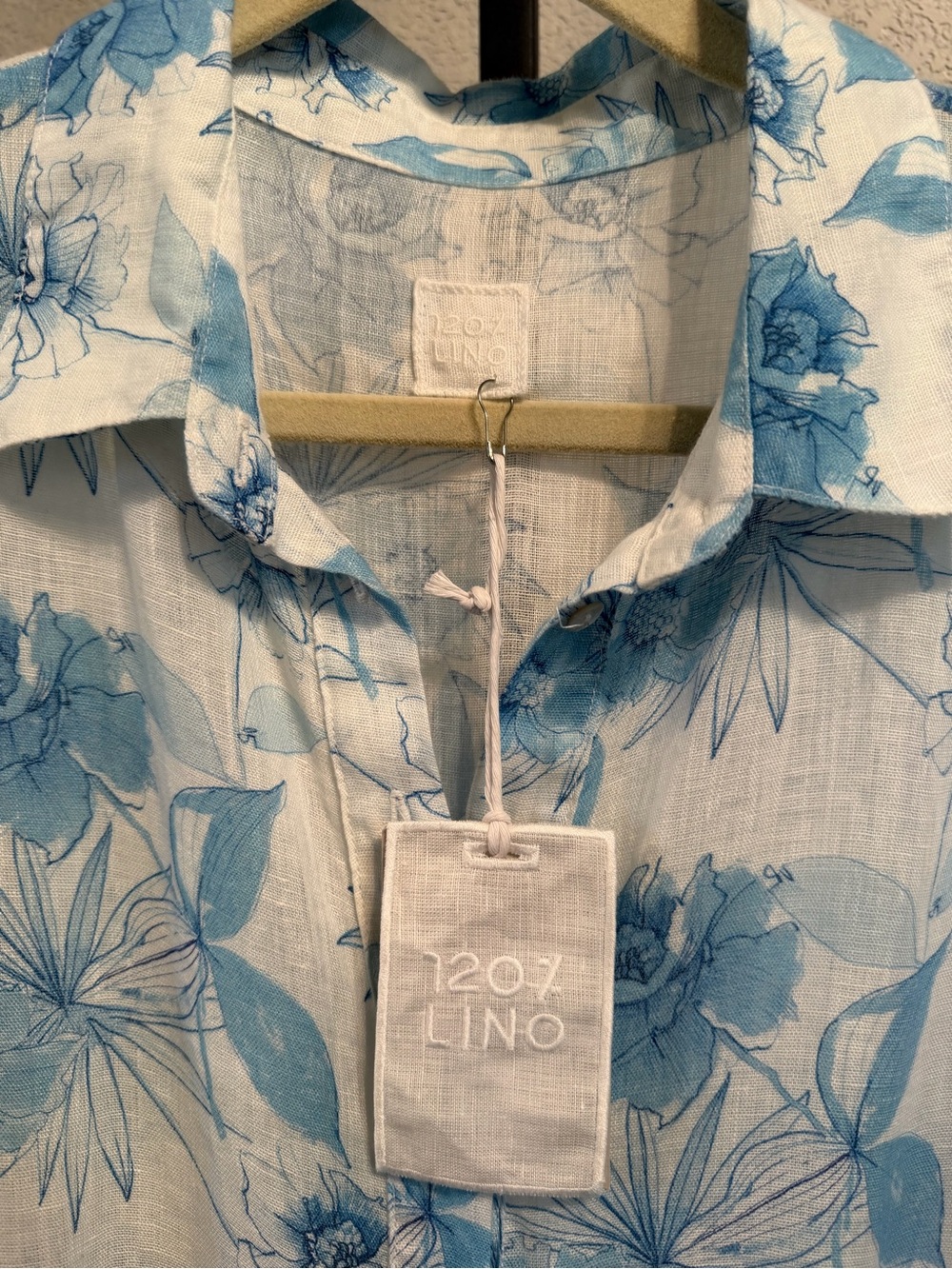 🆕120% Lino Floral Linen Belted Shirtdress - Picture 7 of 15